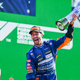 Daniel Ricciardo on the podium at Monza.